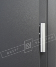 Двері вхідні для приватних будинків серії "GRAND HOUSE 73 mm" / Модель "ФЛЕШ" / колір: Графіт металік / Ручка-скоба [2 сторони]