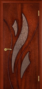 Полотно дверне"Термінус"модель "Лілія" ,р.2000*600,зі склом, шпоноване,колір сапелі.
