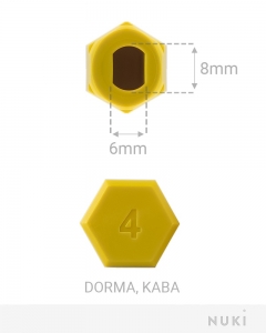 Адаптер NUKI к тумблеру цилиндров DORMAKABA жёлтый