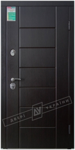 Двері вхідні внутрішні "БС 3/2" КALE(252+257), розмір 2040*980мм, модель"Ніка М" венге южне МВР1998-10 Тер.,праві