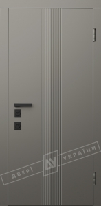 Двері вхідні внутрішні "ІНТЕР 7/1" 2040*880 "модель FS 07"антрацит ТП ANT01-105С-0.20., праві