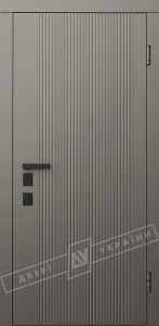 Двері вхідні внутрішні "ІНТЕР 7/1" 2040*880 "модель FS 10"антрацит ТП ANT01-105С-0.20., праві