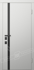 Двері вхідні внутрішні "ІНТЕР 7/1" 2040*880 "модель GL06"антрацит ТП ANT01-105С-0.20., праві