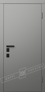 Двері вхідні внутрішні "ІНТЕР 7/1" 2040*880 "модель GR 01"антрацит ТП ANT01-105С-0.20., праві