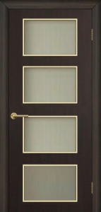 Полотно дверне"Оміс"модель"Альта - 3" зі склом,ламіноване,колір венге+штапік б.дуб.